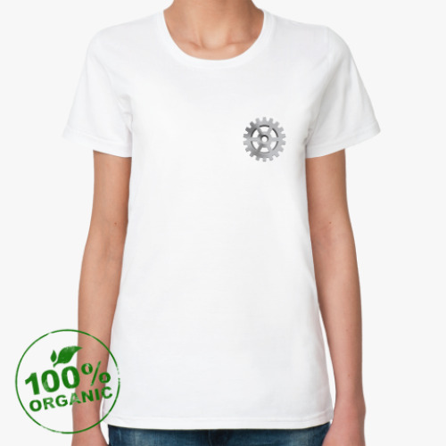 Женская футболка из органик-хлопка Шестеренка