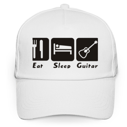 Кепка бейсболка Кепк аeat sleep guitar
