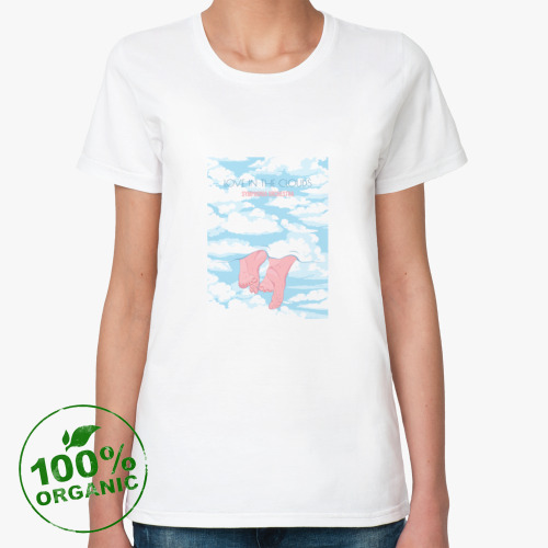 Женская футболка из органик-хлопка Любовь в облаках
