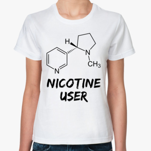 Классическая футболка Nicotine User