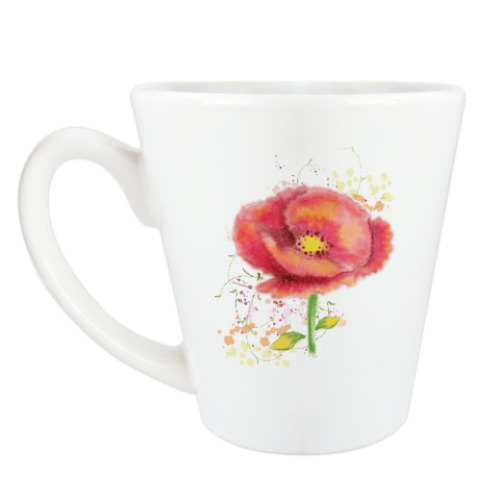 Чашка Латте Весенние цветы