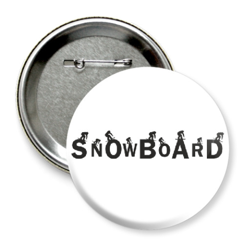 Значок 75мм Snowboard