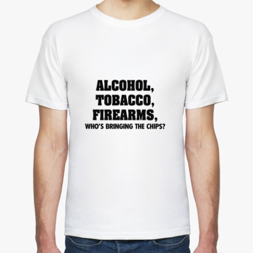 Футболка Alcohol, tobacco, firearms