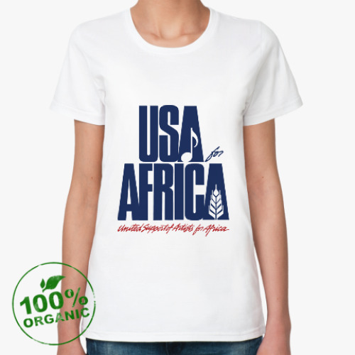 Женская футболка из органик-хлопка 'We Are The World'