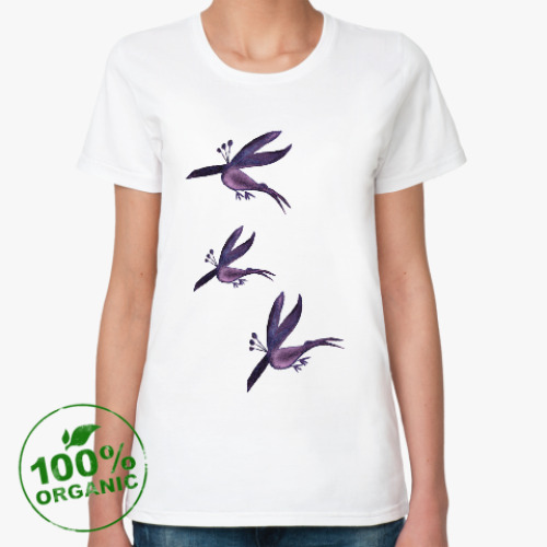 Женская футболка из органик-хлопка Птички