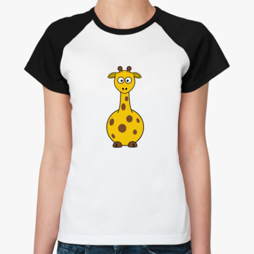 Женская футболка реглан  'Жираф'