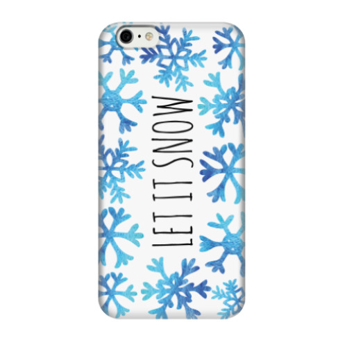 Чехол для iPhone 6/6s Let it snow/ снежинки
