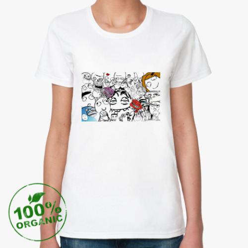 Женская футболка из органик-хлопка Forever alone