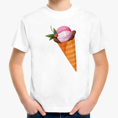 Детская футболка Мороженое в рожке