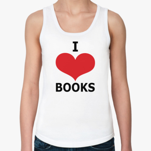 Женская майка I Love Books