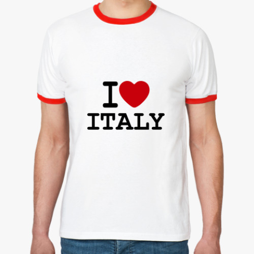 Футболка Ringer-T   I Love Italy