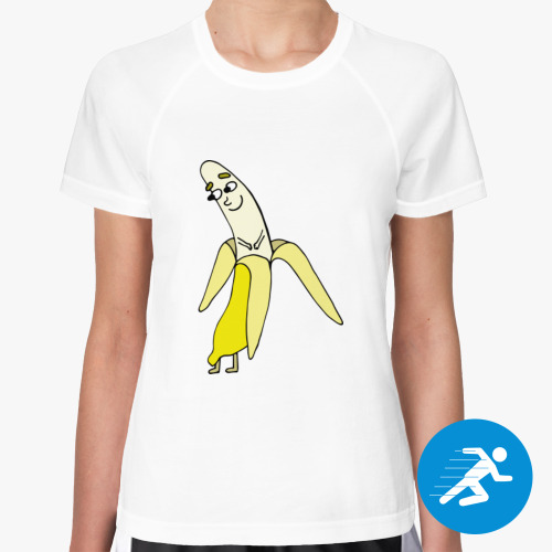 Женская спортивная футболка Банан