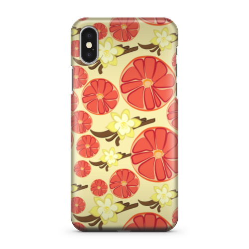 Чехол для iPhone X Яркий грейпфрут