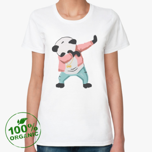 Женская футболка из органик-хлопка Панда даб