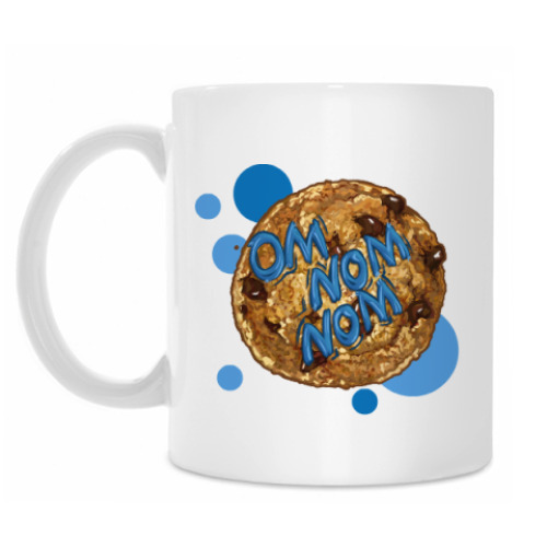 Кружка Om nom nom Печенье Cookie Monster