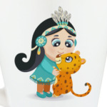 Милые персонажи: девочка и леопард
