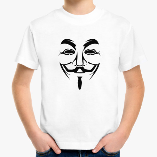 Детская футболка Маска Анонимуса