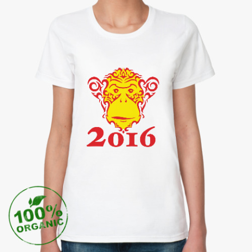 Женская футболка из органик-хлопка Год обезьяны 2016
