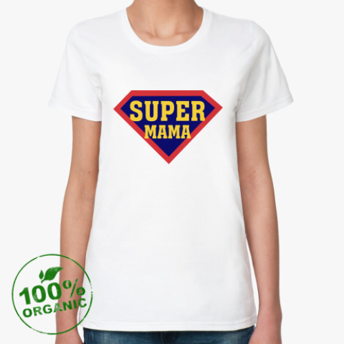 Женская футболка из органик-хлопка Супер мама