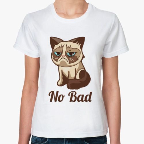 Классическая футболка Угрюмый кот Тард - Grumpy Cat