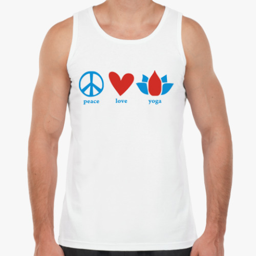 Майка 'Peace, love, yoga'