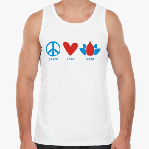 Майка  'Peace, love, yoga'