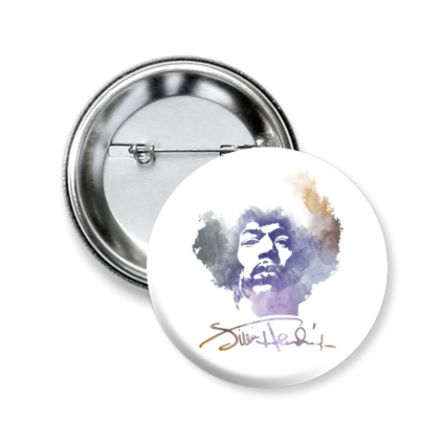 Значок 50мм  Jimi Hendrix - Джими Хендрикс