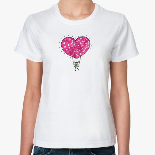 Классическая футболка Сердце в горошек