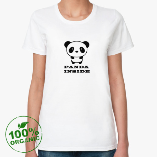 Женская футболка из органик-хлопка Panda inside