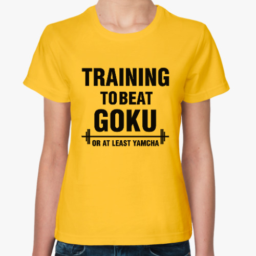 Женская футболка Training to beat Goku