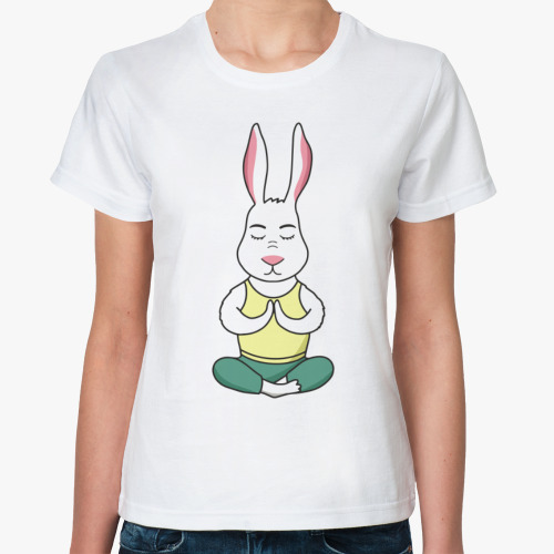 Классическая футболка Белый кролик