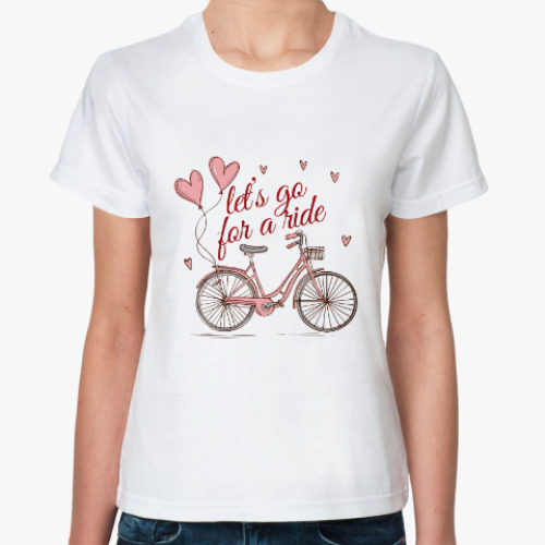 Классическая футболка На велосипеде