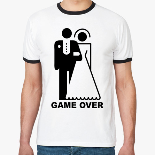 Футболка Ringer-T Game over для молодоженов