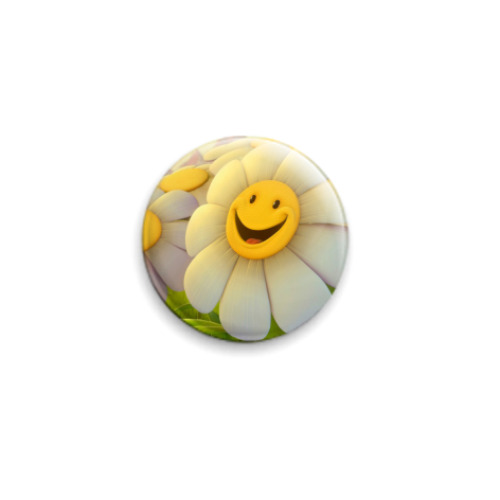 Значок 25мм  Smile Flower