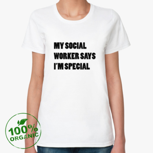 Женская футболка из органик-хлопка Я - особенный