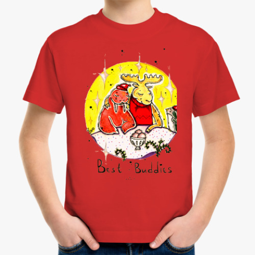 Детская футболка Лось и морж