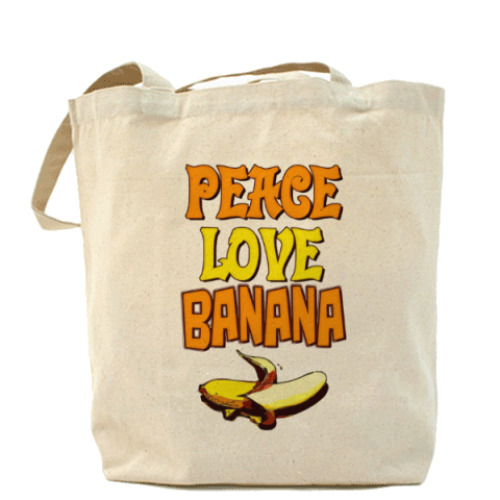 Сумка шоппер Мир, любовь, бананы!
