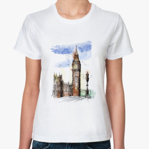 Классическая футболка Биг-Бен - Big Ben - Англия - Лондон