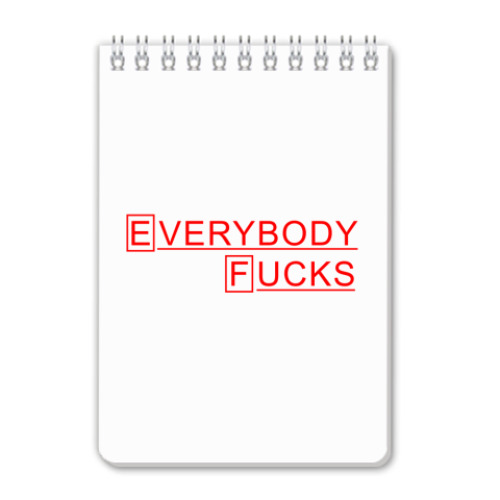 Блокнот Доктор Хаус Everybody F*cks
