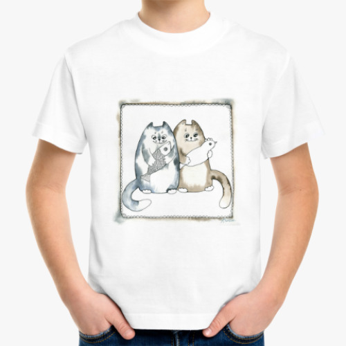 Детская футболка Благополучные коты