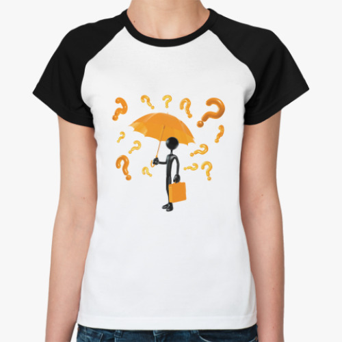 Женская футболка реглан Дождь из вопросов