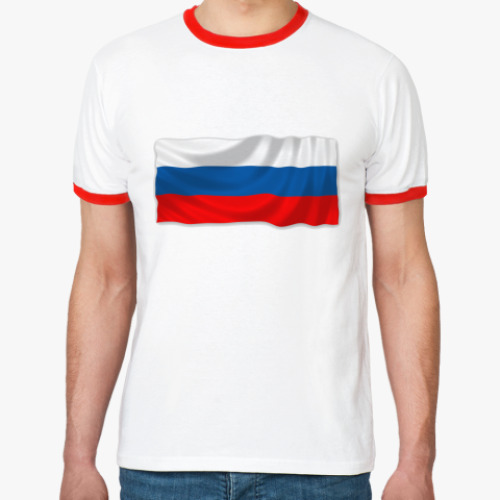 Футболка Ringer-T Флаг России