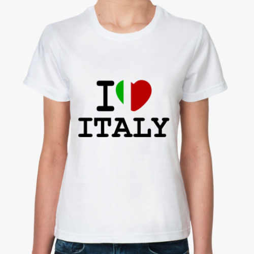Классическая футболка I Love Italy