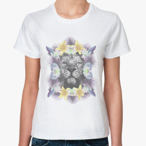 Классическая футболка Flower Lion