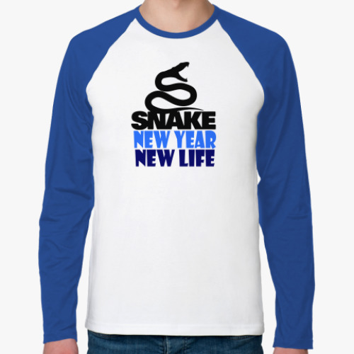Футболка реглан с длинным рукавом Snake -New Year New Life