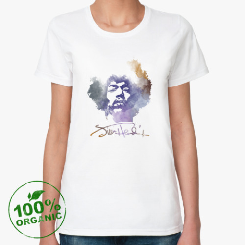 Женская футболка из органик-хлопка  Jimi Hendrix - Джими Хендрикс