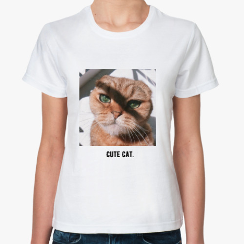 Классическая футболка котик