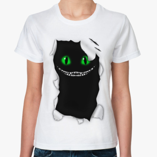 Классическая футболка  'Чеширский кот'