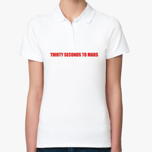 Женская рубашка поло (печать) 30 Seconds to Mars