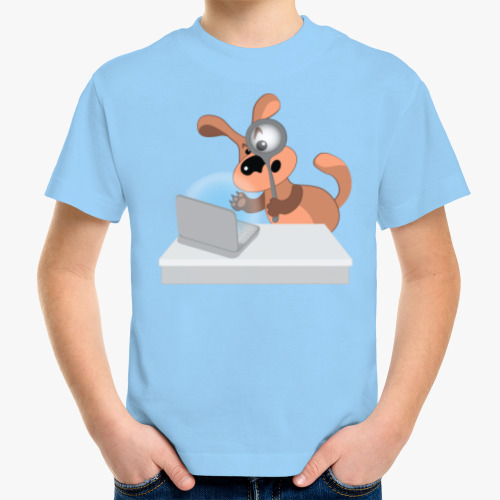 Детская футболка Пес Захар и лупа